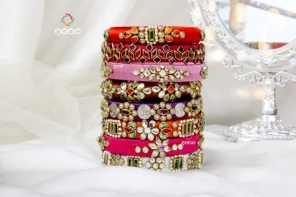 Multi color kundon set