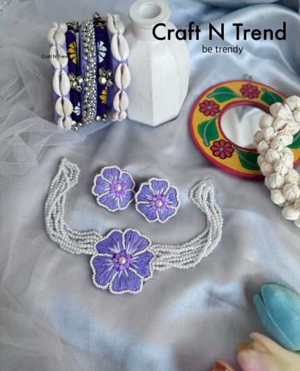 Pearl Floral Choker Set