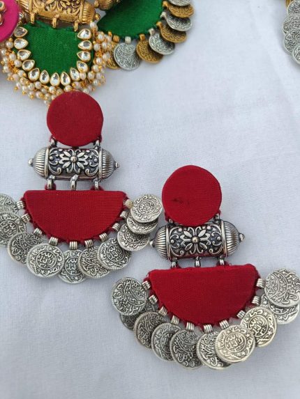 Oxidize Coin Earrings